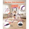 image:imageVEVOR Gymnastic Bars for Kids 140 lbs Capacity Folding Training Kip Bar with Mat 5 Adjustable Height Gymnastic Horizontal Bar Home Training Equipment for Indoor Outdoor Easy AssemblePurple