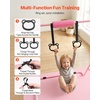 image:imageVEVOR Gymnastic Bars for Kids 140 lbs Capacity Folding Training Kip Bar with Mat 5 Adjustable Height Gymnastic Horizontal Bar Home Training Equipment for Indoor Outdoor Easy AssemblePink Mat
