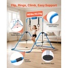 image:imageVEVOR Gymnastic Bars for Kids 140 lbs Capacity Folding Training Kip Bar with Mat 5 Adjustable Height Gymnastic Horizontal Bar Home Training Equipment for Indoor Outdoor Easy AssembleBlue