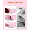 image:imageVEVOR Gymnastic Bars for Kids 140 lbs Capacity Folding Training Kip Bar with Mat 5 Adjustable Height Gymnastic Horizontal Bar Home Training Equipment for Indoor Outdoor Easy AssemblePink Mat