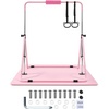 image:imageVEVOR Gymnastic Bars for Kids 140 lbs Capacity Folding Training Kip Bar with Mat 5 Adjustable Height Gymnastic Horizontal Bar Home Training Equipment for Indoor Outdoor Easy AssemblePink Mat