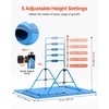 image:imageVEVOR Gymnastic Bars for Kids 140 lbs Capacity Folding Training Kip Bar with Mat 5 Adjustable Height Gymnastic Horizontal Bar Home Training Equipment for Indoor Outdoor Easy AssembleBlue Mat