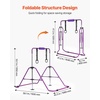 image:imageVEVOR Gymnastic Bars for Kids 140 lbs Capacity Folding Training Kip Bar with Mat 5 Adjustable Height Gymnastic Horizontal Bar Home Training Equipment for Indoor Outdoor Easy AssemblePurple