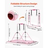 image:imageVEVOR Gymnastic Bars for Kids 140 lbs Capacity Folding Training Kip Bar with Mat 5 Adjustable Height Gymnastic Horizontal Bar Home Training Equipment for Indoor Outdoor Easy AssemblePink Mat