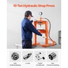 image:imageVEVOR Hydraulic Shop Press 12 Ton26000lbs HFrame 4Hold Adjustable Height with Movable Plates for Garage or Professional Users Orange10T