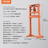 image:imageVEVOR Hydraulic Shop Press 12 Ton26000lbs HFrame 4Hold Adjustable Height with Movable Plates for Garage or Professional Users Orange12T