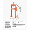image:imageVEVOR Hydraulic Shop Press 12 Ton26000lbs HFrame 4Hold Adjustable Height with Movable Plates for Garage or Professional Users Orange20T