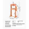 image:imageVEVOR Hydraulic Shop Press 12 Ton26000lbs HFrame 4Hold Adjustable Height with Movable Plates for Garage or Professional Users Orange30T