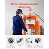 image:imageVEVOR Hydraulic Shop Press 12 Ton26000lbs HFrame 4Hold Adjustable Height with Movable Plates for Garage or Professional Users Orange30T