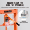 image:imageVEVOR Hydraulic Shop Press 12 Ton26000lbs HFrame 4Hold Adjustable Height with Movable Plates for Garage or Professional Users Orange6T