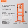 image:imageVEVOR Hydraulic Shop Press 12 Ton26000lbs HFrame 4Hold Adjustable Height with Movable Plates for Garage or Professional Users Orange6T