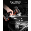 image:imageVEVOR Impact Driver 14 Inch 2800 RPM Max Speed 20 V Brushless Motor Electric Cordless Impact Driver Kit with Battery and Charger 20 Bits LED Work Light for Furniture Electrical Home Repairs180Nm  2800BPM
