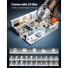 image:imageVEVOR Impact Driver 14 Inch 2800 RPM Max Speed 20 V Brushless Motor Electric Cordless Impact Driver Kit with Battery and Charger 20 Bits LED Work Light for Furniture Electrical Home Repairs250Nm  3600BPM