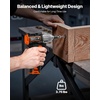 image:imageVEVOR Impact Driver 14 Inch 2800 RPM Max Speed 20 V Brushless Motor Electric Cordless Impact Driver Kit with Battery and Charger 20 Bits LED Work Light for Furniture Electrical Home Repairs120Nm  3400BPM