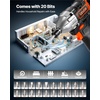 image:imageVEVOR Impact Driver 14 Inch 2800 RPM Max Speed 20 V Brushless Motor Electric Cordless Impact Driver Kit with Battery and Charger 20 Bits LED Work Light for Furniture Electrical Home Repairs120Nm  3400BPM