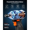 image:imageVEVOR Impact Driver 14 Inch 2800 RPM Max Speed 20 V Brushless Motor Electric Cordless Impact Driver Kit with Battery and Charger 20 Bits LED Work Light for Furniture Electrical Home Repairs120Nm  3400BPM