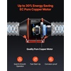 image:imageVEVOR Inline Duct Fan Kit with Carbon Filter 807 CFM 8 inch EC Motor Ventilation Fan with 3Speed Circulation 10Speed PWM Controller Timer Cooling for Grow Tents Indoor Gardening Hydroponics4 Fan w Speed controller