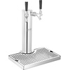 image:imageVEVOR Kegerator Tower Kit Dual Taps Beer Conversion Kit Stainless Steel Keg Beer Tower Dispenser with Dual Gauge CGA320 Regulator amp DSystem Keg Coupler Beer Drip Tray for Party HomeDual Taps