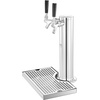 image:imageVEVOR Kegerator Tower Kit Dual Taps Beer Conversion Kit Stainless Steel Keg Beer Tower Dispenser with Dual Gauge CGA320 Regulator amp DSystem Keg Coupler Beer Drip Tray for Party HomeDual Taps
