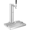 image:imageVEVOR Kegerator Tower Kit Dual Taps Beer Conversion Kit Stainless Steel Keg Beer Tower Dispenser with Dual Gauge CGA320 Regulator amp DSystem Keg Coupler Beer Drip Tray for Party HomeSingle Tap