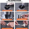 image:imageVEVOR Kegerator Tower Kit Dual Taps Beer Conversion Kit Stainless Steel Keg Beer Tower Dispenser with Dual Gauge CGA320 Regulator amp DSystem Keg Coupler Beer Drip Tray for Party HomeDual Taps