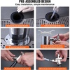 image:imageVEVOR Kegerator Tower Kit Dual Taps Beer Conversion Kit Stainless Steel Keg Beer Tower Dispenser with Dual Gauge CGA320 Regulator amp DSystem Keg Coupler Beer Drip Tray for Party HomeSingle Tap