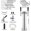 image:imageVEVOR Kegerator Tower Kit Dual Taps Beer Conversion Kit Stainless Steel Keg Beer Tower Dispenser with Dual Gauge CGA320 Regulator amp DSystem Keg Coupler Beer Drip Tray for Party HomeDual Taps