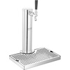 image:imageVEVOR Kegerator Tower Kit Dual Taps Beer Conversion Kit Stainless Steel Keg Beer Tower Dispenser with Dual Gauge CGA320 Regulator amp DSystem Keg Coupler Beer Drip Tray for Party HomeSingle Tap