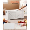 image:imageVEVOR Kids Storage Bench Wooden Toy Box Chest Large Storage Cabinet with Safety Hinge Toddlers Retro Storage Bench for Playroom Living Room or Entryway 297 x 153 x 189 in Easy Assembly BrownWhite