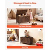 image:imageVEVOR Kids Storage Bench Wooden Toy Box Chest Large Storage Cabinet with Safety Hinge Toddlers Retro Storage Bench for Playroom Living Room or Entryway 297 x 153 x 189 in Easy Assembly BrownBrown