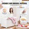 image:imageVEVOR Kids Storage Bench Wooden Toy Box Chest Large Storage Cabinet with Safety Hinge Toddlers Retro Storage Bench for Playroom Living Room or Entryway 297 x 153 x 189 in Easy Assembly BrownWhite