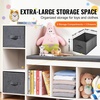 image:imageVEVOR Kids Storage Bench Wooden Toy Box Chest Large Storage Cabinet with Safety Hinge Toddlers Retro Storage Bench for Playroom Living Room or Entryway 297 x 153 x 189 in Easy Assembly BrownWhite