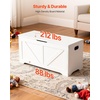 image:imageVEVOR Kids Storage Bench Wooden Toy Box Chest Large Storage Cabinet with Safety Hinge Toddlers Retro Storage Bench for Playroom Living Room or Entryway 297 x 153 x 189 in Easy Assembly BrownWhite