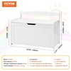 image:imageVEVOR Kids Storage Bench Wooden Toy Box Chest Large Storage Cabinet with Safety Hinge Toddlers Retro Storage Bench for Playroom Living Room or Entryway 297 x 153 x 189 in Easy Assembly BrownWhite