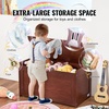 image:imageVEVOR Kids Storage Bench Wooden Toy Box Chest Large Storage Cabinet with Safety Hinge Toddlers Retro Storage Bench for Playroom Living Room or Entryway 297 x 153 x 189 in Easy Assembly BrownCherry