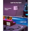 image:imageVEVOR LED Lighted Liquor Bottle Display 2Tier 16 Inch Whiskey Rack Supports USB Illuminated Home Bar Shelf with RF Remote amp App Control 7 Static Colors Acrylic Wood Lighted Shelf for 8 Bottles3 Step 30 InchesWoodAcrylic