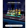 image:imageVEVOR LED Lighted Liquor Bottle Display 2Tier 16 Inch Whiskey Rack Supports USB Illuminated Home Bar Shelf with RF Remote amp App Control 7 Static Colors Acrylic Wood Lighted Shelf for 8 Bottles3 Step 30 InchesWoodAcrylic