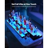 image:imageVEVOR LED Lighted Liquor Bottle Display 2Tier 16 Inch Whiskey Rack Supports USB Illuminated Home Bar Shelf with RF Remote amp App Control 7 Static Colors Acrylic Wood Lighted Shelf for 8 Bottles3 Step 30 InchesWoodAcrylic