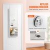 image:imageVEVOR LED Mirror Jewelry Cabinet 425inch Tall FullLength Mirror with Storage Wall MountOver the Door Jewelry Armoire Organizer with Lights Rounded Design Lockable Door with 2 Keys WhiteWhite