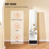 image:imageVEVOR LED Mirror Jewelry Cabinet 425inch Tall FullLength Mirror with Storage Wall MountOver the Door Jewelry Armoire Organizer with Lights Rounded Design Lockable Door with 2 Keys WhiteWhite