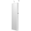 image:imageVEVOR LED Mirror Jewelry Cabinet 425inch Tall FullLength Mirror with Storage Wall MountOver the Door Jewelry Armoire Organizer with Lights Rounded Design Lockable Door with 2 Keys WhiteWhite