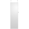 image:imageVEVOR LED Mirror Jewelry Cabinet 425inch Tall FullLength Mirror with Storage Wall MountOver the Door Jewelry Armoire Organizer with Lights Rounded Design Lockable Door with 2 Keys WhiteWhite