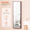 image:imageVEVOR LED Mirror Jewelry Cabinet 425inch Tall FullLength Mirror with Storage Wall MountOver the Door Jewelry Armoire Organizer with Lights Rounded Design Lockable Door with 2 Keys WhiteBrown