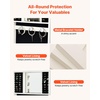 image:imageVEVOR LED Mirror Jewelry Cabinet 425inch Tall FullLength Mirror with Storage Wall MountOver the Door Jewelry Armoire Organizer with Lights Rounded Design Lockable Door with 2 Keys WhiteWhite with LED