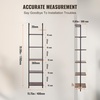 image:imageVEVOR Ladder Shelf 5Tier Bookshelf 156x118in Open WallMounted Ladder Shelf with Metal FrameStorage Rack Sundries Holder for Kitchen Bedroom Bathroom Living Room Gold WhiteBlack