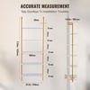 image:imageVEVOR Ladder Shelf 5Tier Bookshelf 156x118in Open WallMounted Ladder Shelf with Metal FrameStorage Rack Sundries Holder for Kitchen Bedroom Bathroom Living Room Gold WhiteGold