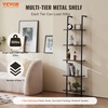 image:imageVEVOR Ladder Shelf 5Tier Bookshelf 156x118in Open WallMounted Ladder Shelf with Metal FrameStorage Rack Sundries Holder for Kitchen Bedroom Bathroom Living Room Gold WhiteBlack