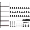 image:imageVEVOR Ladder Shelf 5Tier Bookshelf 156x118in Open WallMounted Ladder Shelf with Metal FrameStorage Rack Sundries Holder for Kitchen Bedroom Bathroom Living Room Gold WhiteBlack