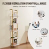 image:imageVEVOR Ladder Shelf 5Tier Bookshelf 156x118in Open WallMounted Ladder Shelf with Metal FrameStorage Rack Sundries Holder for Kitchen Bedroom Bathroom Living Room Gold WhiteGold