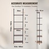 image:imageVEVOR Ladder Shelf 5Tier Bookshelf 156x118in Open WallMounted Ladder Shelf with Metal FrameStorage Rack Sundries Holder for Kitchen Bedroom Bathroom Living Room Gold WhiteBlack